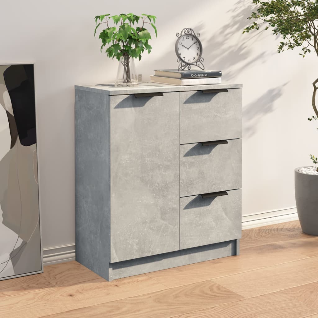 Buffet Gris béton 60x30x70 cm Bois d'ingénierie - XIOS