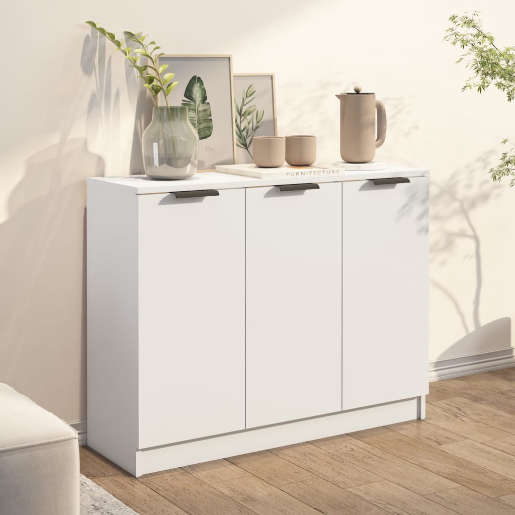 Buffet Blanc 90,5x30x70 cm Bois d'ingénierie - XIOS