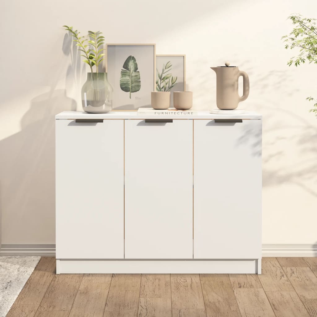 Buffet Blanc 90,5x30x70 cm Bois d'ingénierie - XIOS