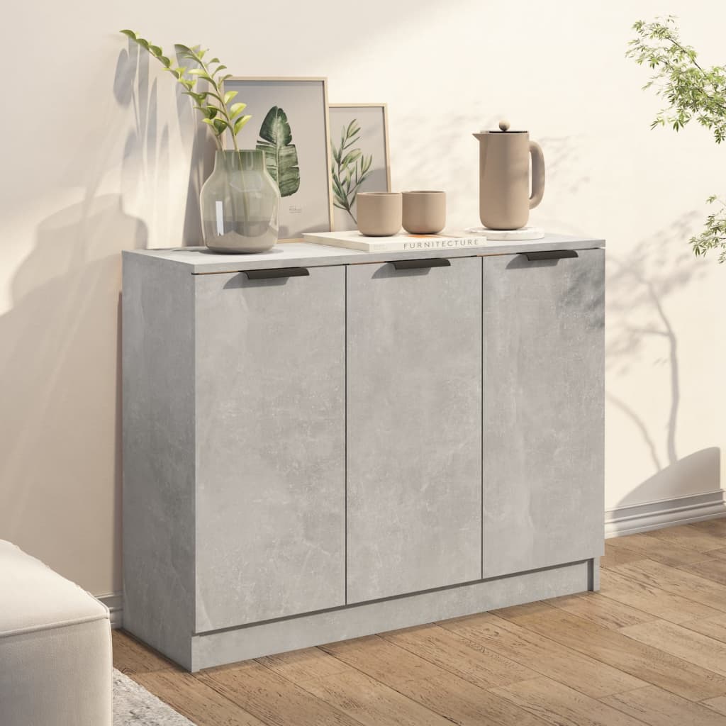 Buffet Gris béton 90,5x30x70 cm Bois d'ingénierie - XIOS