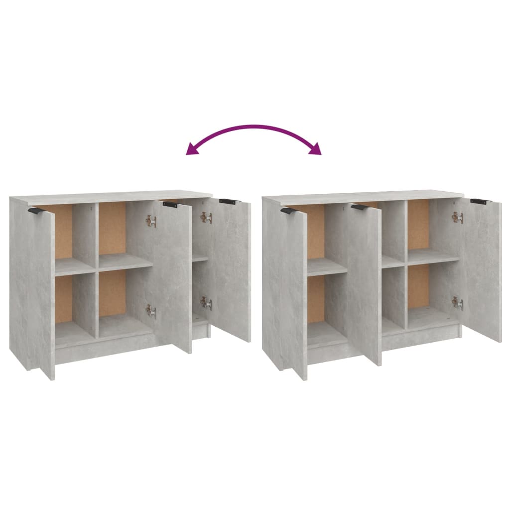 Buffet Gris béton 90,5x30x70 cm Bois d'ingénierie - XIOS