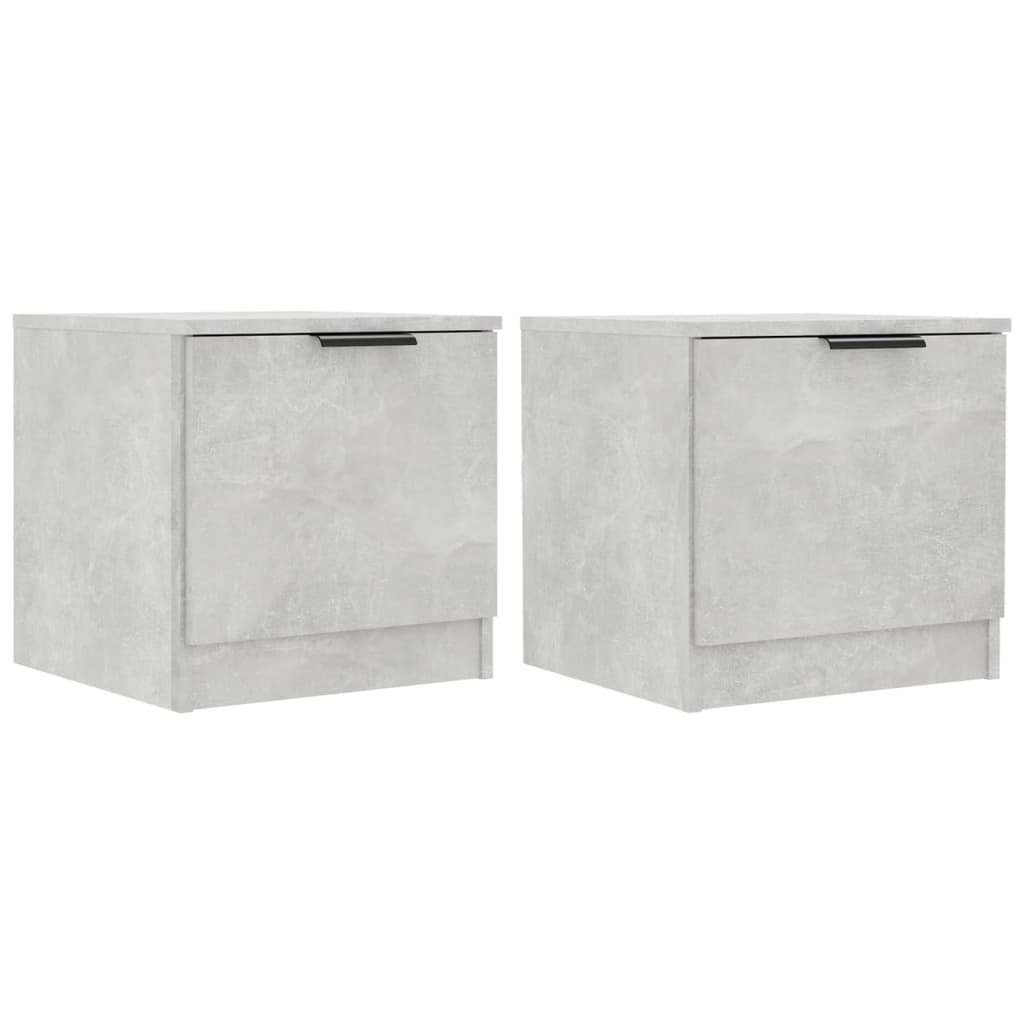 Tables de chevet 2 pcs Gris béton 40x39x40 cm - XIOS