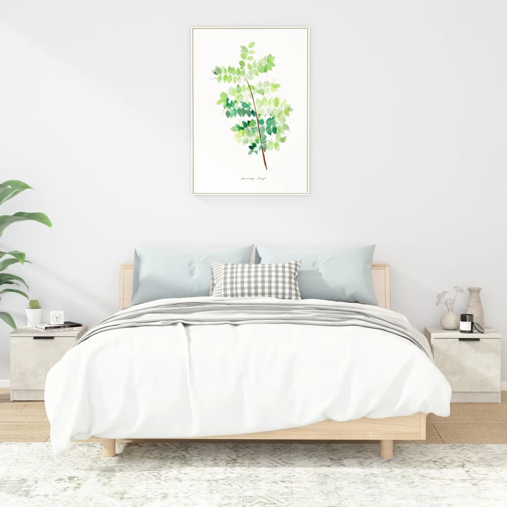 Tables de chevet 2 pcs Gris béton 40x39x40 cm - XIOS