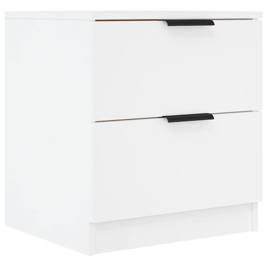 Tables de chevet 2 pcs Blanc Bois d'ingénierie - XIOS