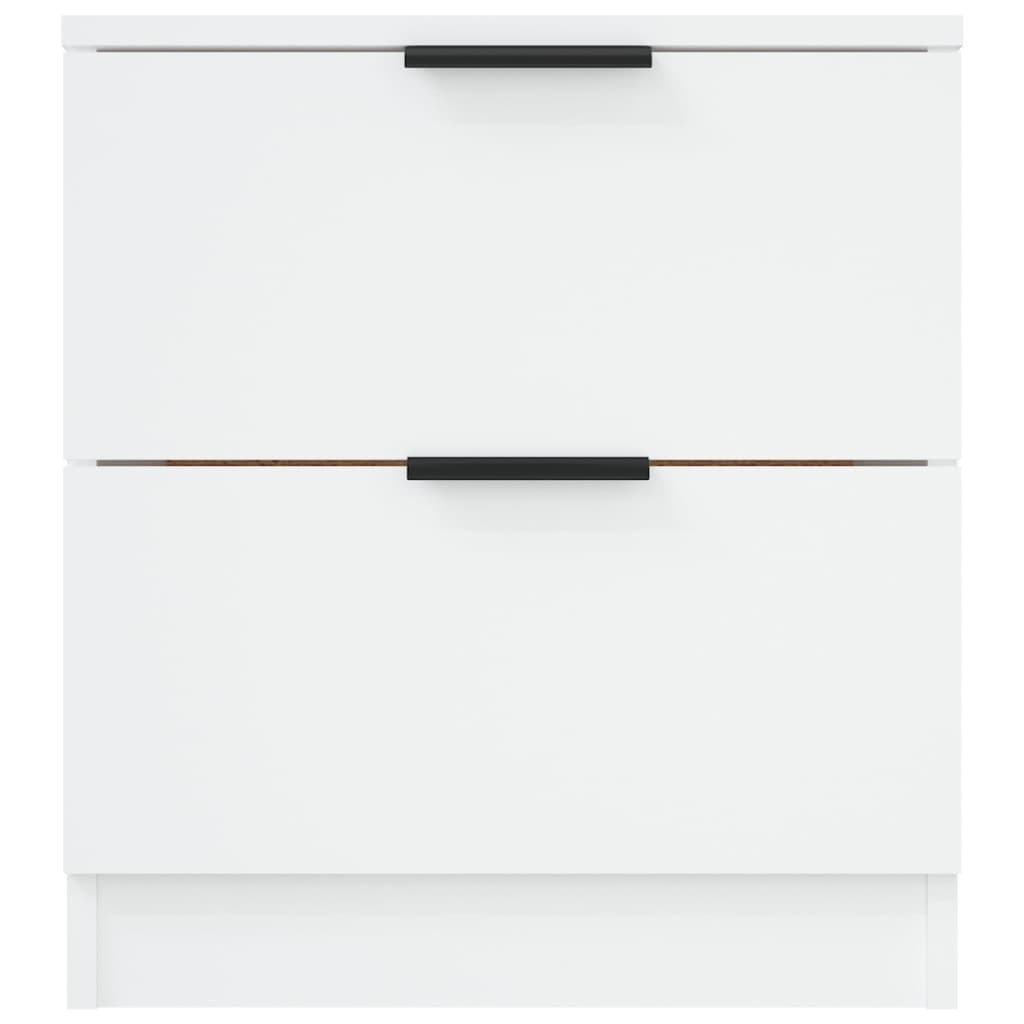 Tables de chevet 2 pcs Blanc Bois d'ingénierie - XIOS