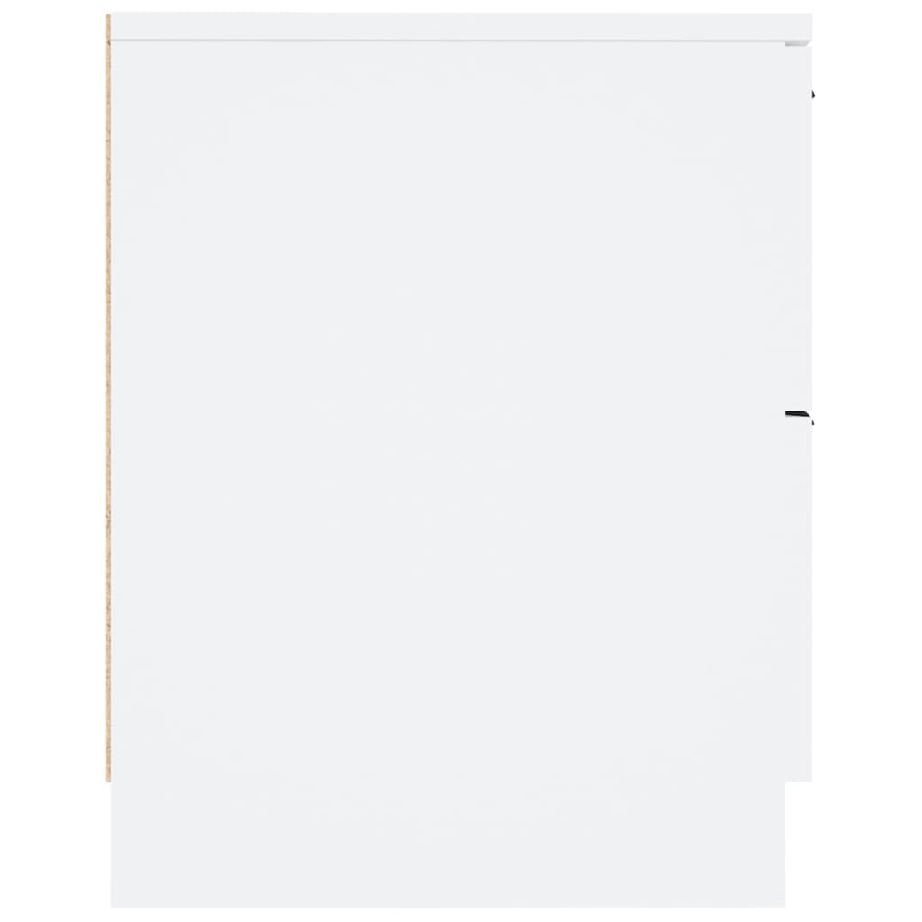 Tables de chevet 2 pcs Blanc Bois d'ingénierie - XIOS