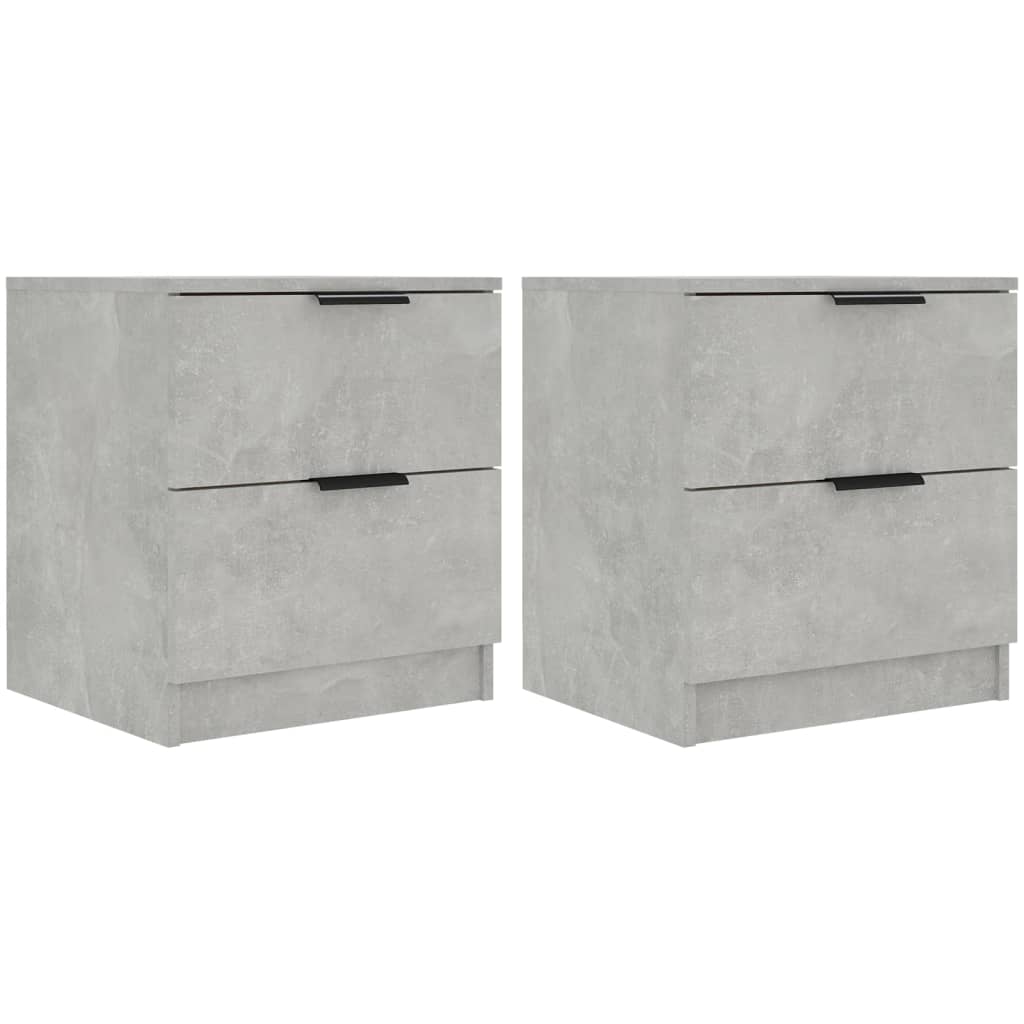 Tables de chevet 2 pcs Gris béton Bois d'ingénierie - XIOS