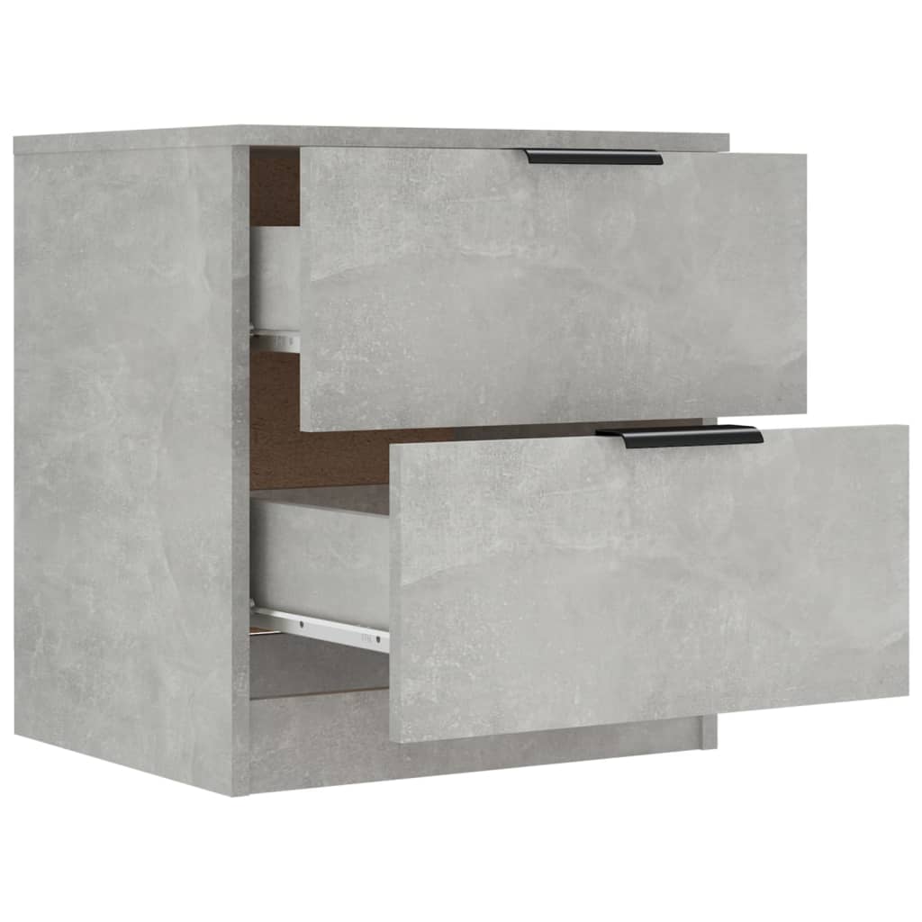Tables de chevet 2 pcs Gris béton Bois d'ingénierie - XIOS