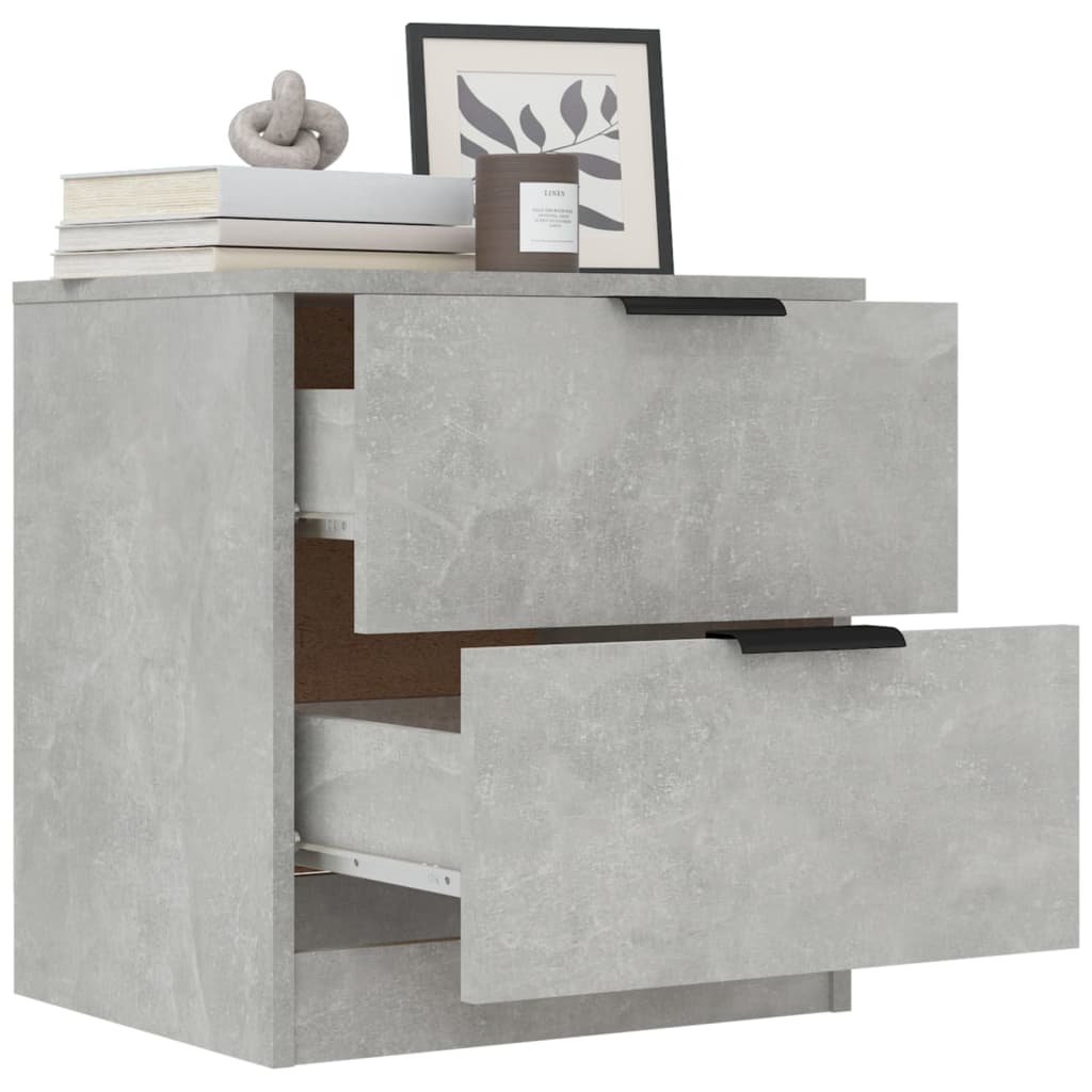 Tables de chevet 2 pcs Gris béton Bois d'ingénierie - XIOS
