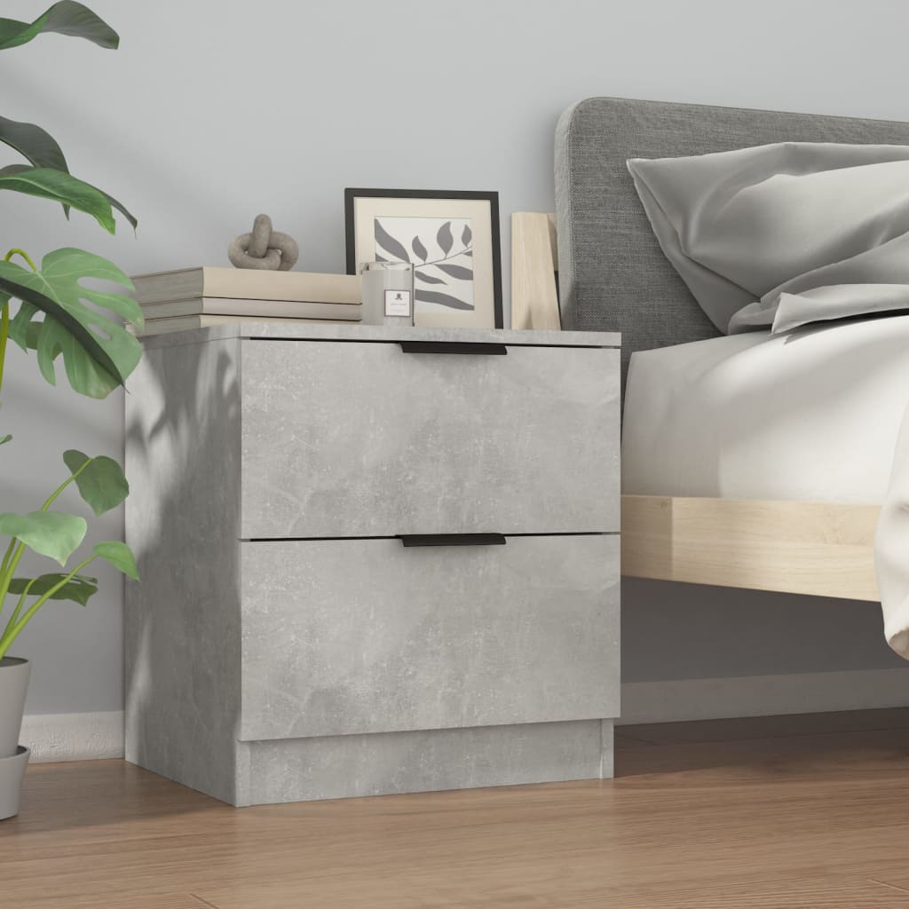 Tables de chevet 2 pcs Gris béton Bois d'ingénierie - XIOS