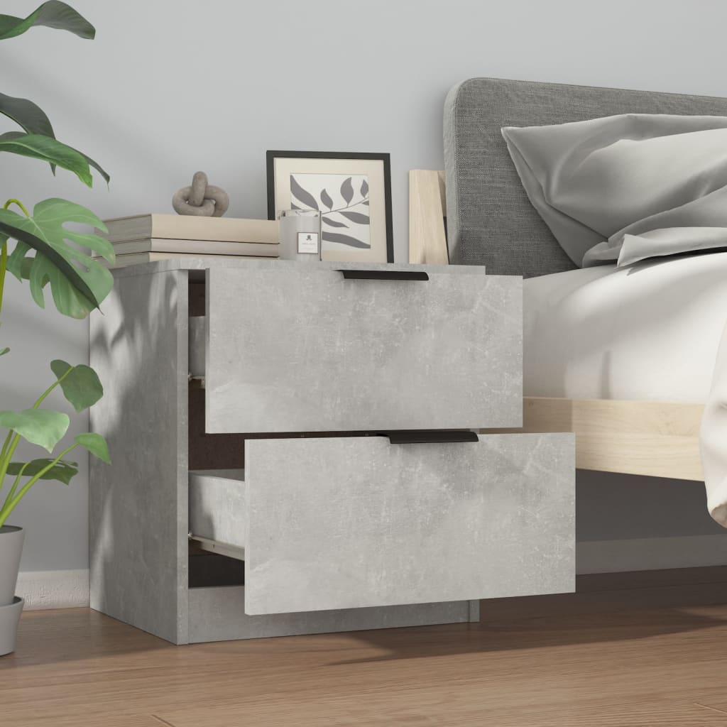 Tables de chevet 2 pcs Gris béton Bois d'ingénierie - XIOS
