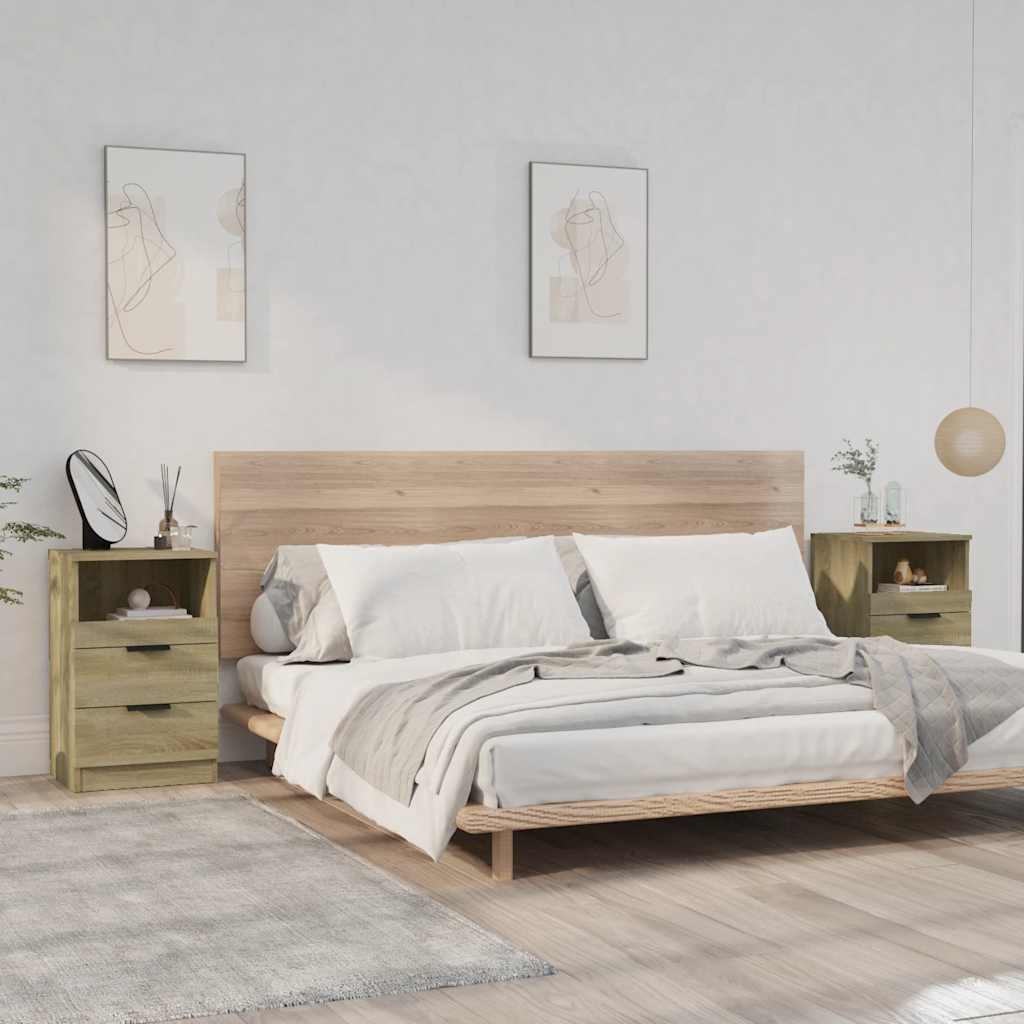 Tables de chevet 2 pcs Chêne Sonoma Bois d'ingénierie - XIOS