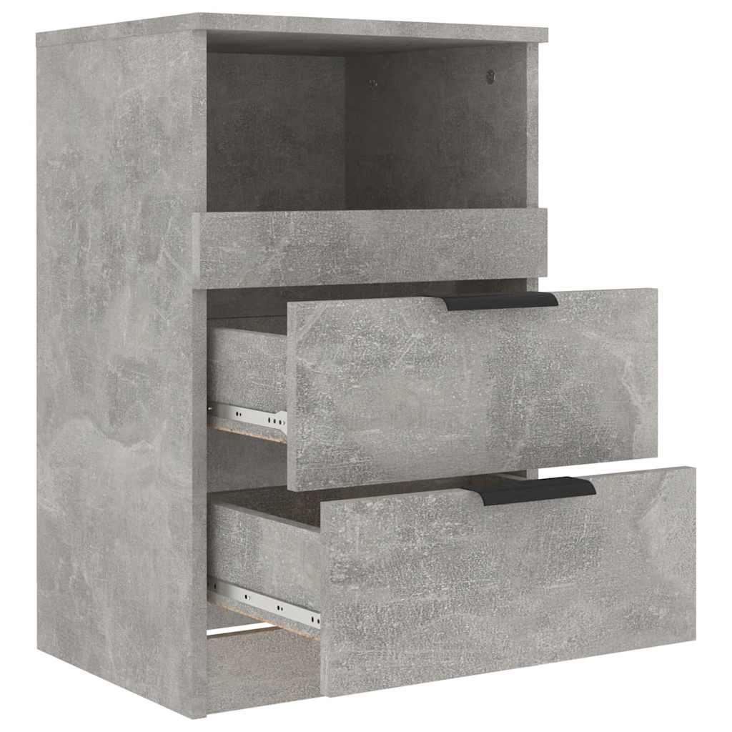 Table de chevet Gris béton Bois d'ingénierie - XIOS