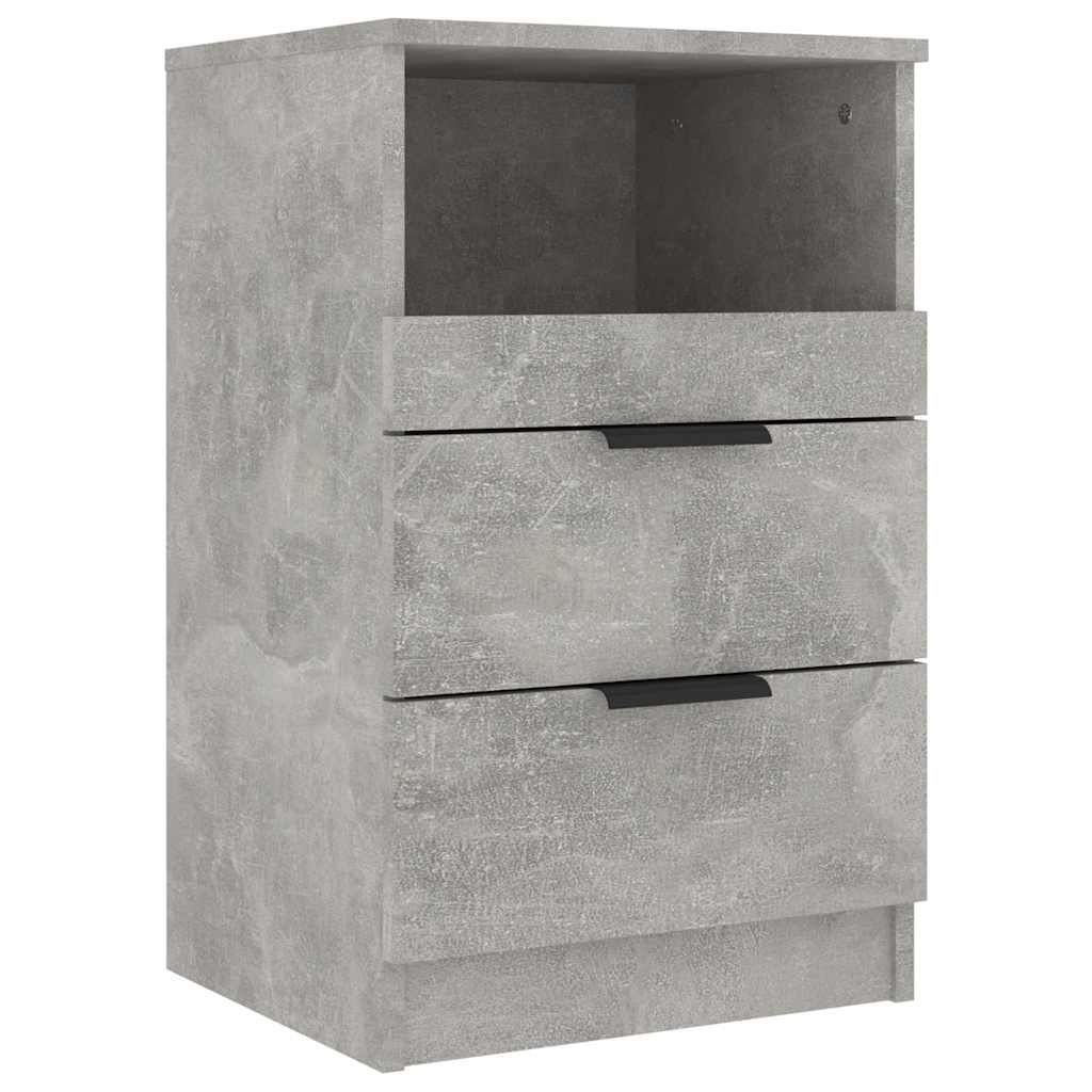 Tables de chevet 2 pcs Gris béton Bois d'ingénierie - XIOS
