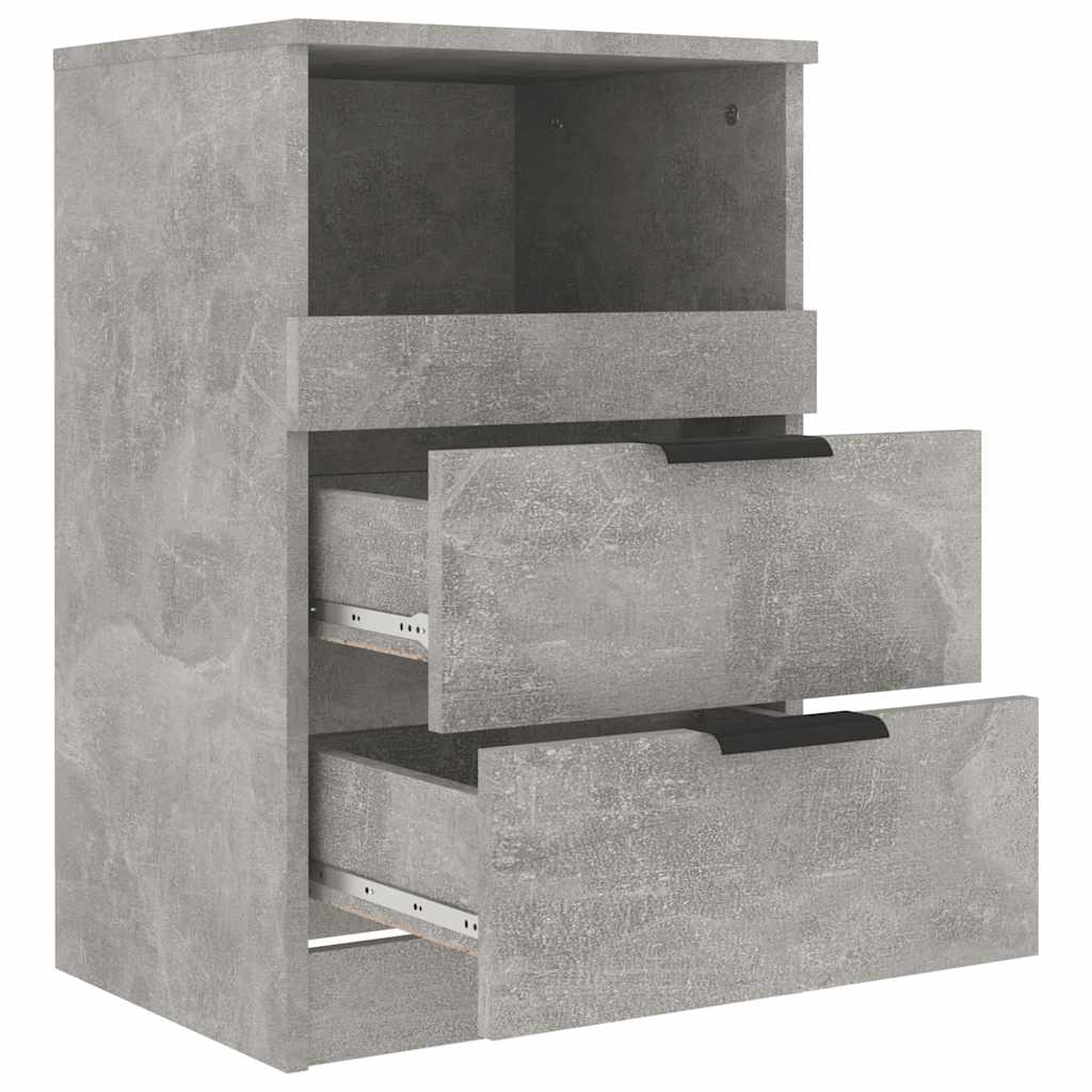 Tables de chevet 2 pcs Gris béton Bois d'ingénierie - XIOS