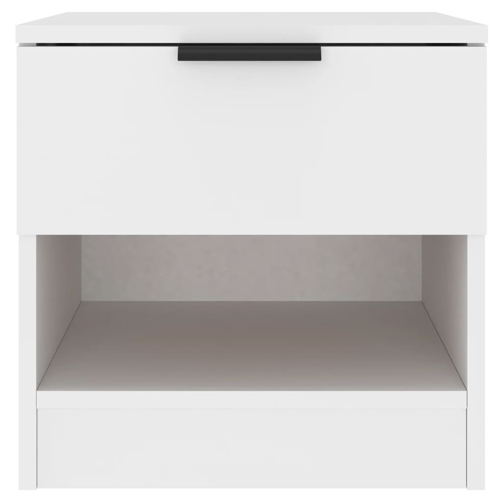 Tables de chevet 2 pcs Blanc Bois d'ingénierie - XIOS
