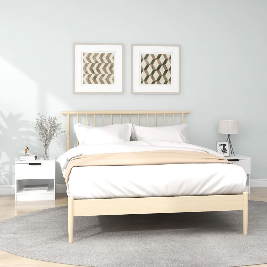 Tables de chevet 2 pcs Blanc Bois d'ingénierie - XIOS