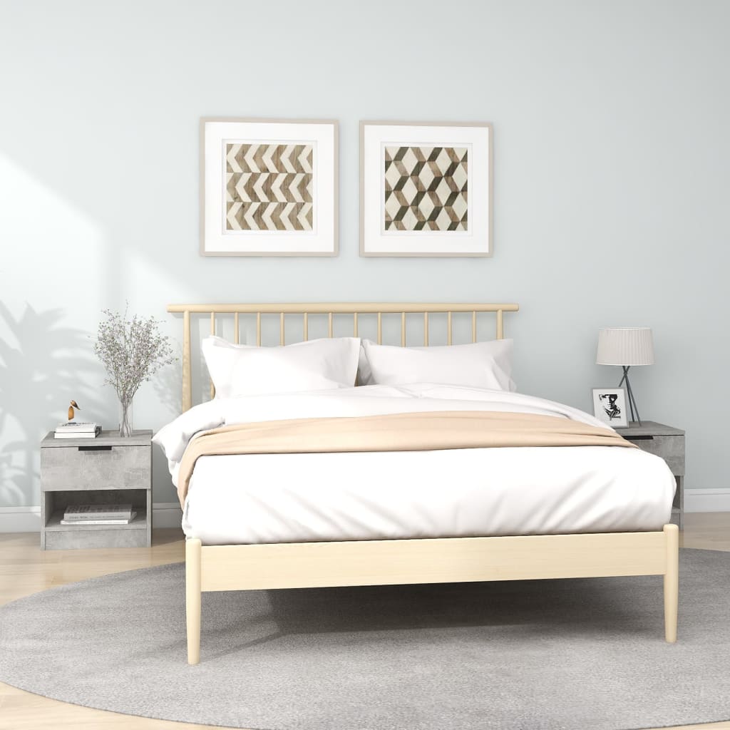 Tables de chevet 2 pcs Gris béton Bois d'ingénierie - XIOS