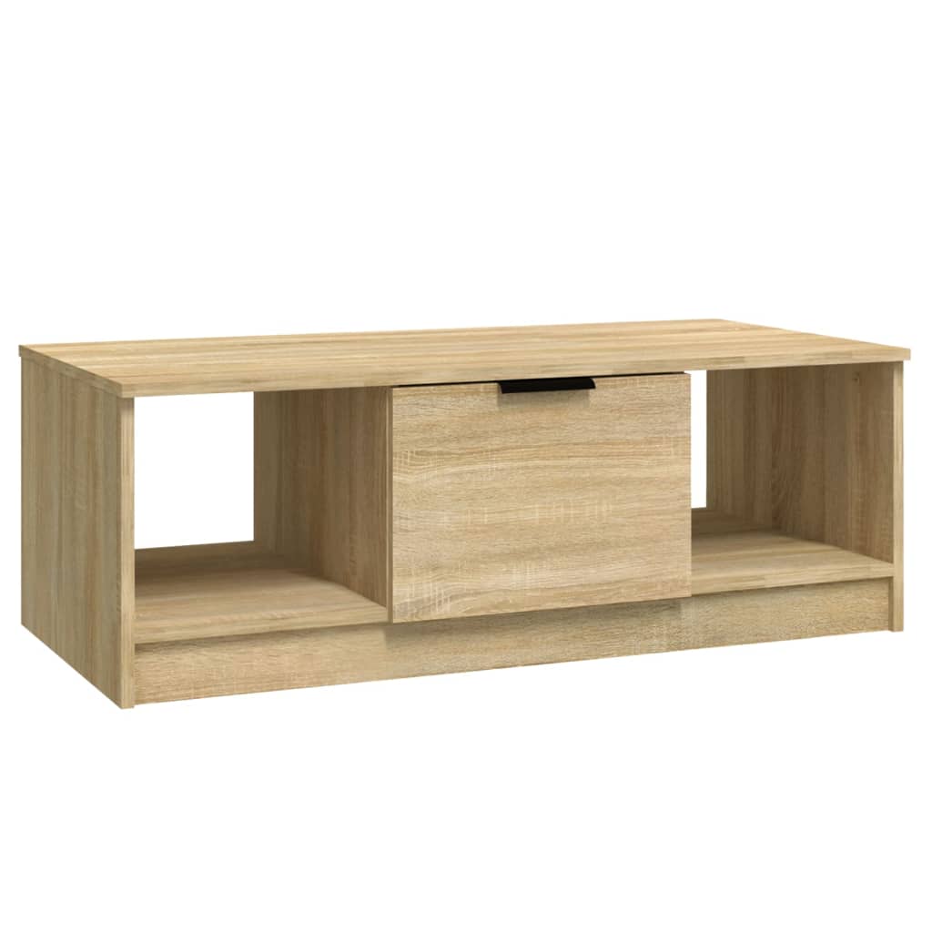 Table basse chêne sonoma 102x50x36 cm bois d'ingénierie - XIOS