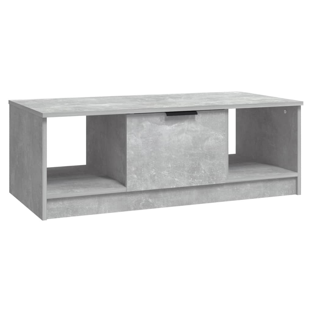 Table basse gris béton 102x50x36 cm bois d'ingénierie - XIOS
