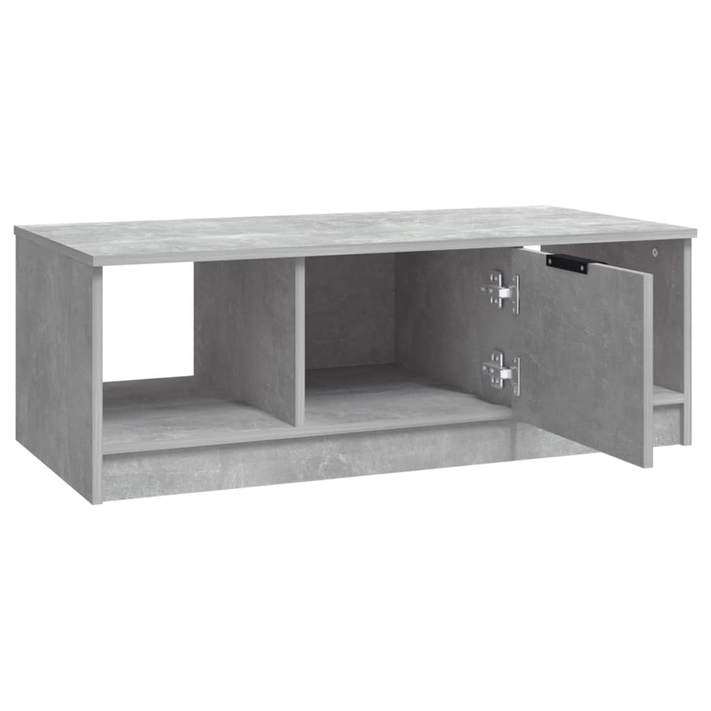 Table basse gris béton 102x50x36 cm bois d'ingénierie - XIOS