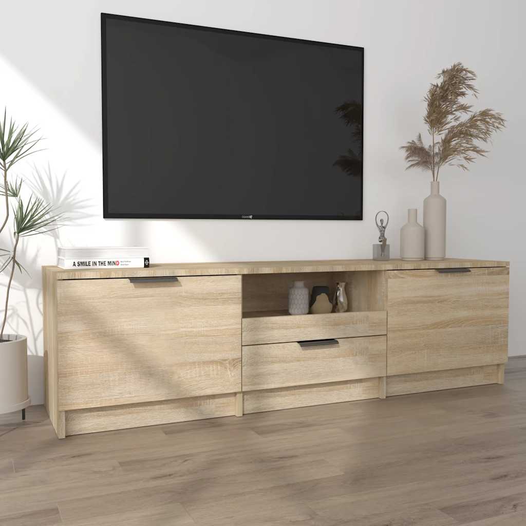 Meuble TV Chêne Sonoma 140x35x40 cm Bois d'ingénierie - XIOS