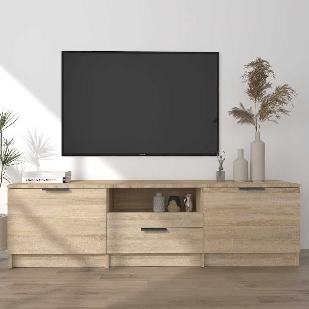 Meuble TV Chêne Sonoma 140x35x40 cm Bois d'ingénierie - XIOS