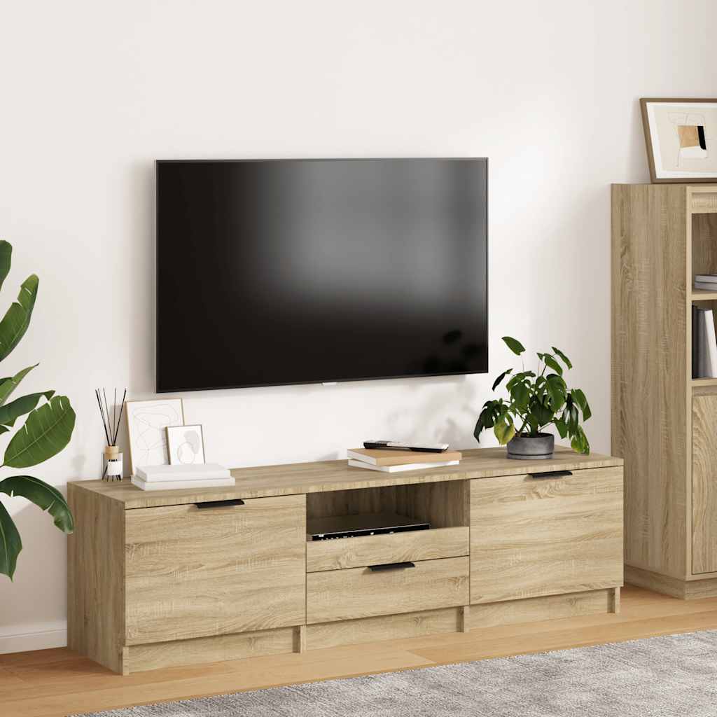 Meuble TV Chêne Sonoma 140x35x40 cm Bois d'ingénierie - XIOS