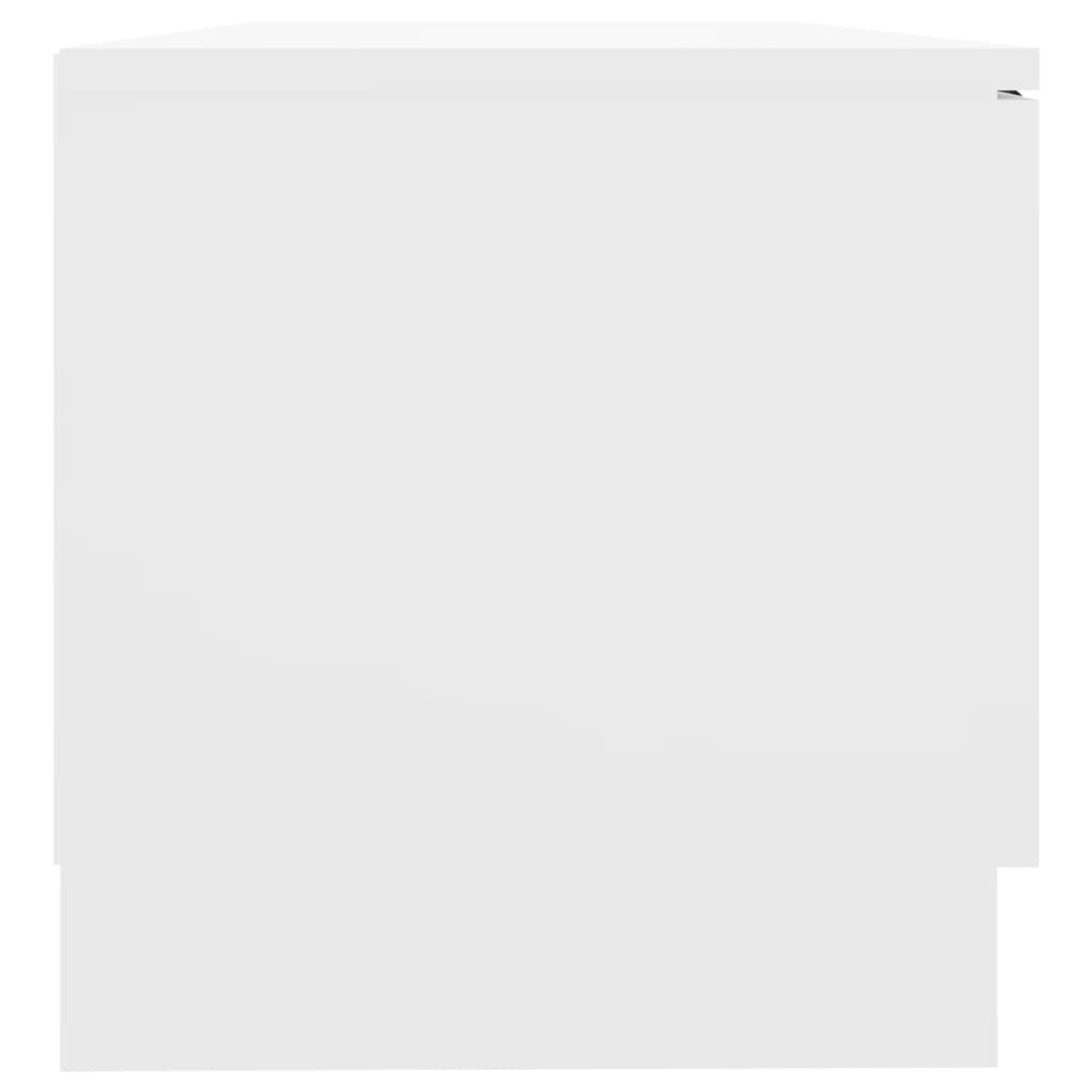 Meuble TV Blanc 80x35x36,5 cm Bois d'ingénierie - XIOS