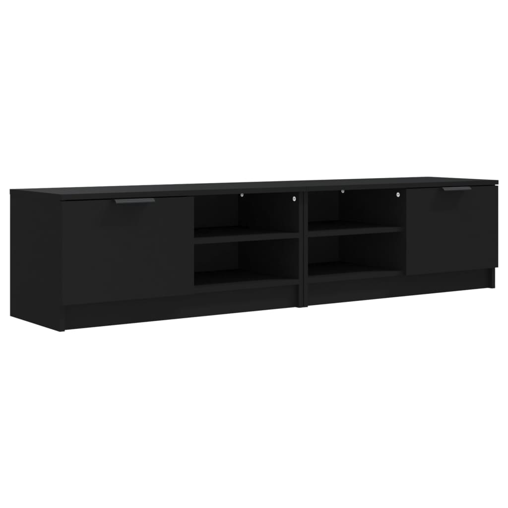 Meubles TV 2 pcs Noir 80x35x36,5 cm Bois d'ingénierie - XIOS