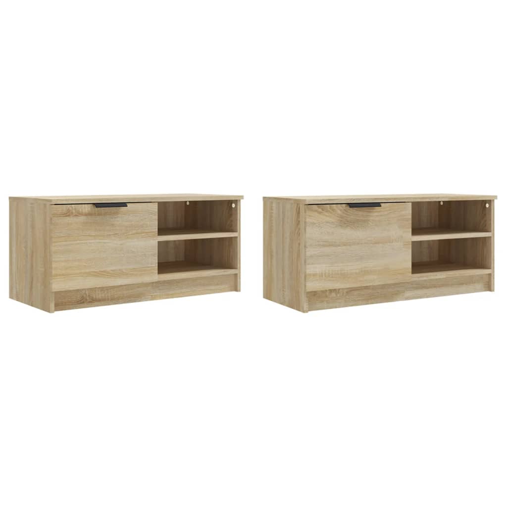 Meubles TV 2 pcs Chêne sonoma 80x35x36,5 cm Bois d'ingénierie - XIOS