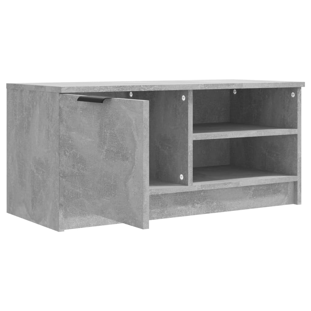 Meuble TV Gris béton 80x35x36,5 cm Bois d'ingénierie - XIOS