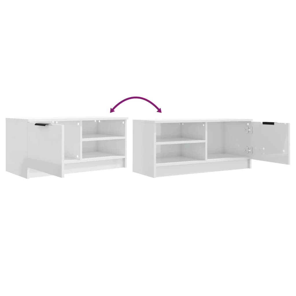 Meubles TV 2 pcs Blanc brillant 80x35x36,5 cm Bois d'ingénierie - XIOS