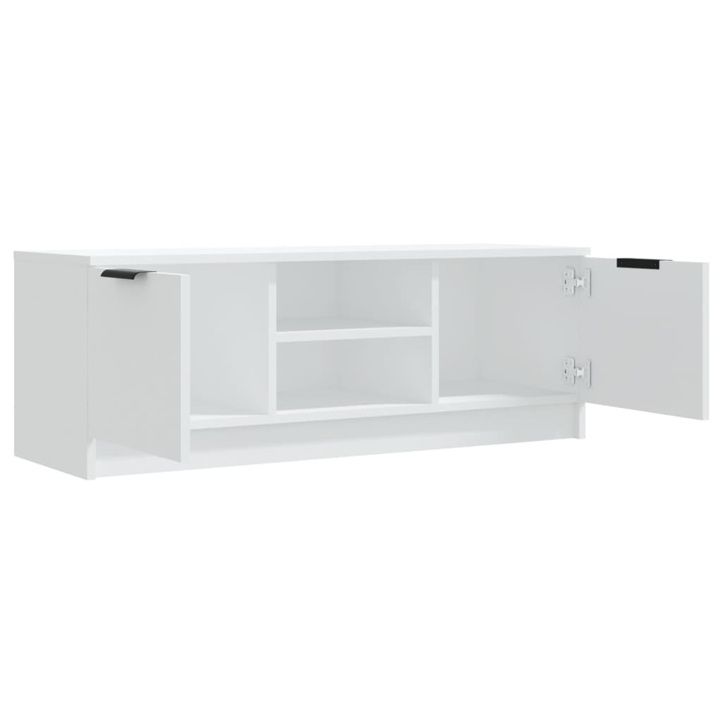 Meuble TV Blanc 102x35x36,5 cm Bois d'ingénierie - XIOS
