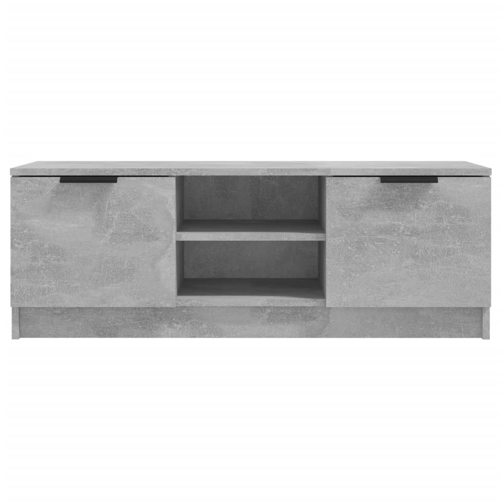 Meuble TV Gris béton 102x35x36,5 cm Bois d'ingénierie - XIOS