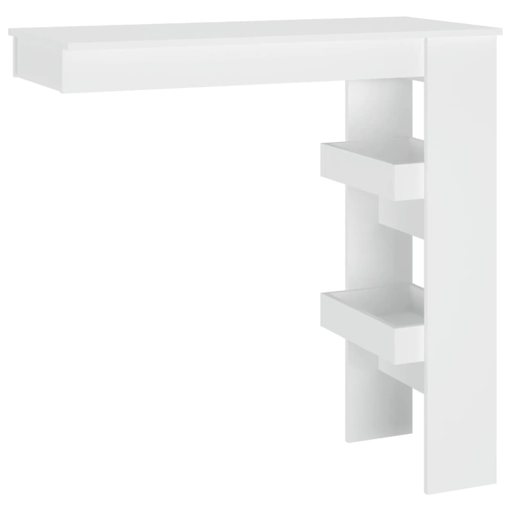Table de bar murale Blanc 102x45x103,5 cm Bois d'ingénierie - XIOS