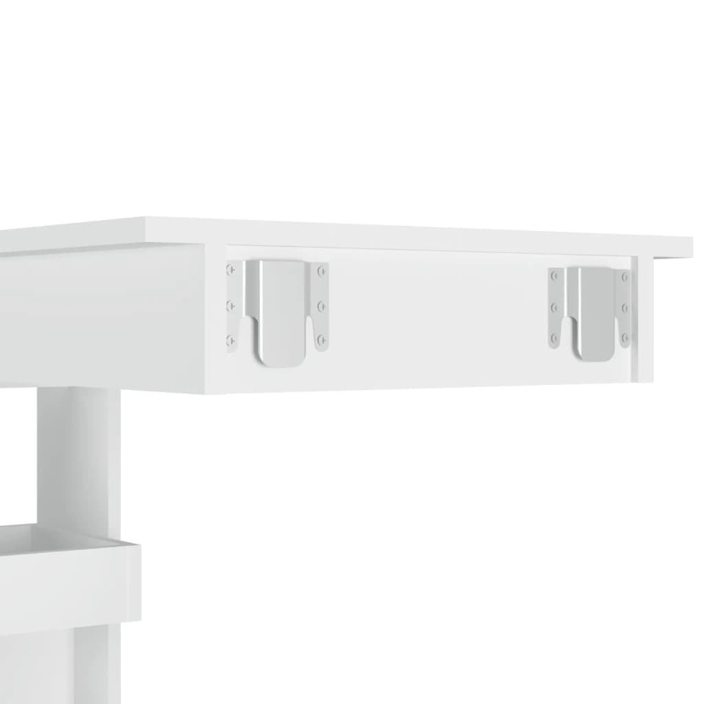 Table de bar murale Blanc 102x45x103,5 cm Bois d'ingénierie - XIOS