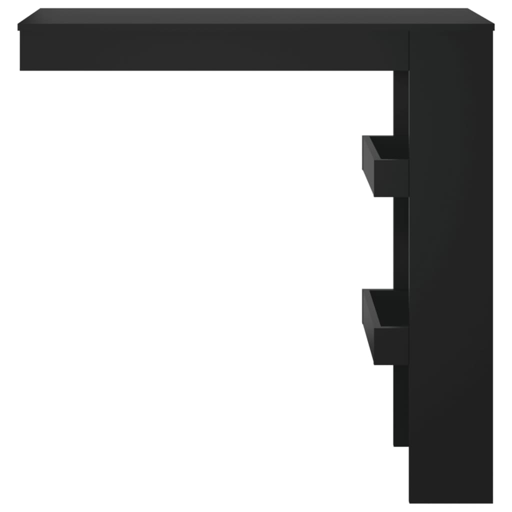 Table de bar murale Noir 102x45x103,5 cm Bois d'ingénierie - XIOS