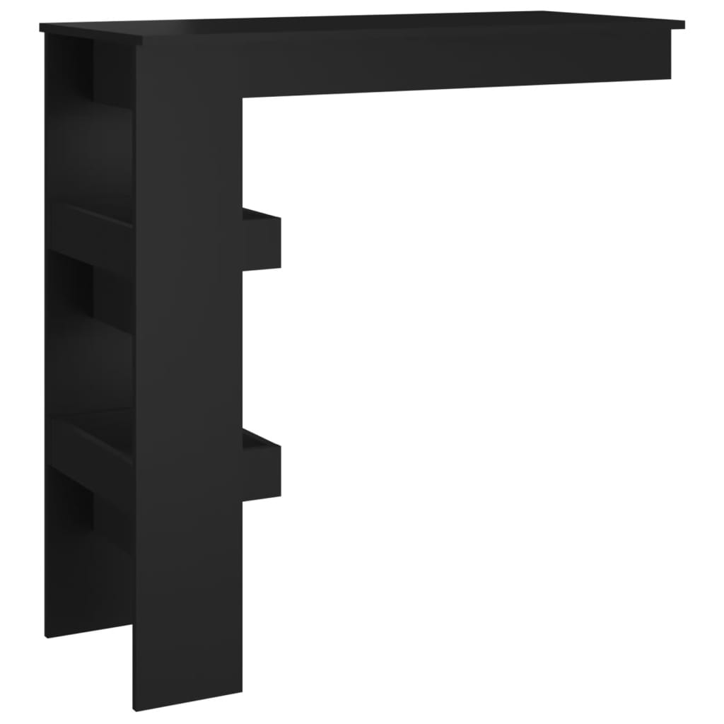 Table de bar murale Noir 102x45x103,5 cm Bois d'ingénierie - XIOS