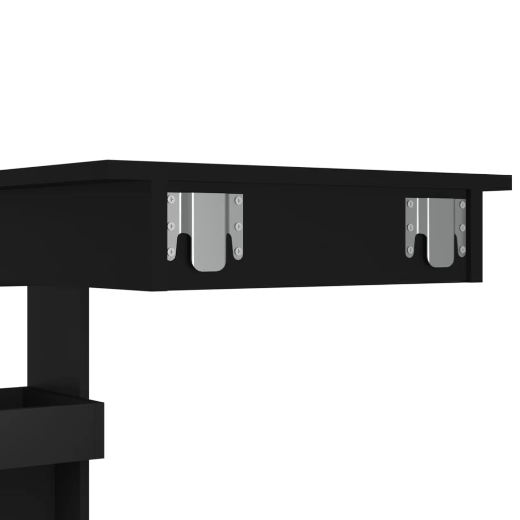 Table de bar murale Noir 102x45x103,5 cm Bois d'ingénierie - XIOS