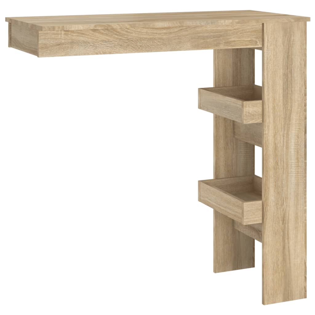 Table bar murale Chêne Sonoma 102x45x103,5 cm Bois d'ingénierie - XIOS
