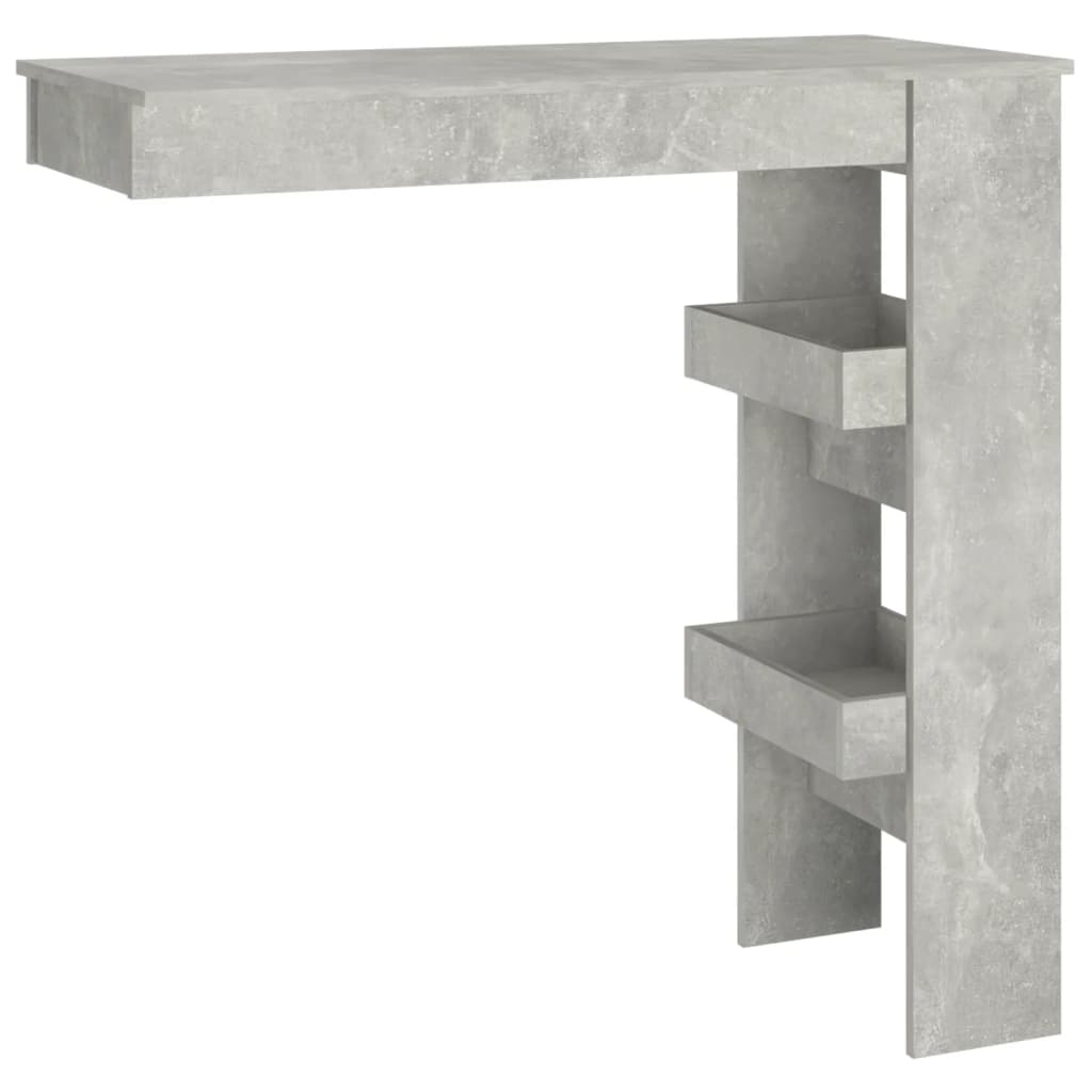 Table de bar murale Gris Béton 102x45x103,5cm Bois d'ingénierie - XIOS