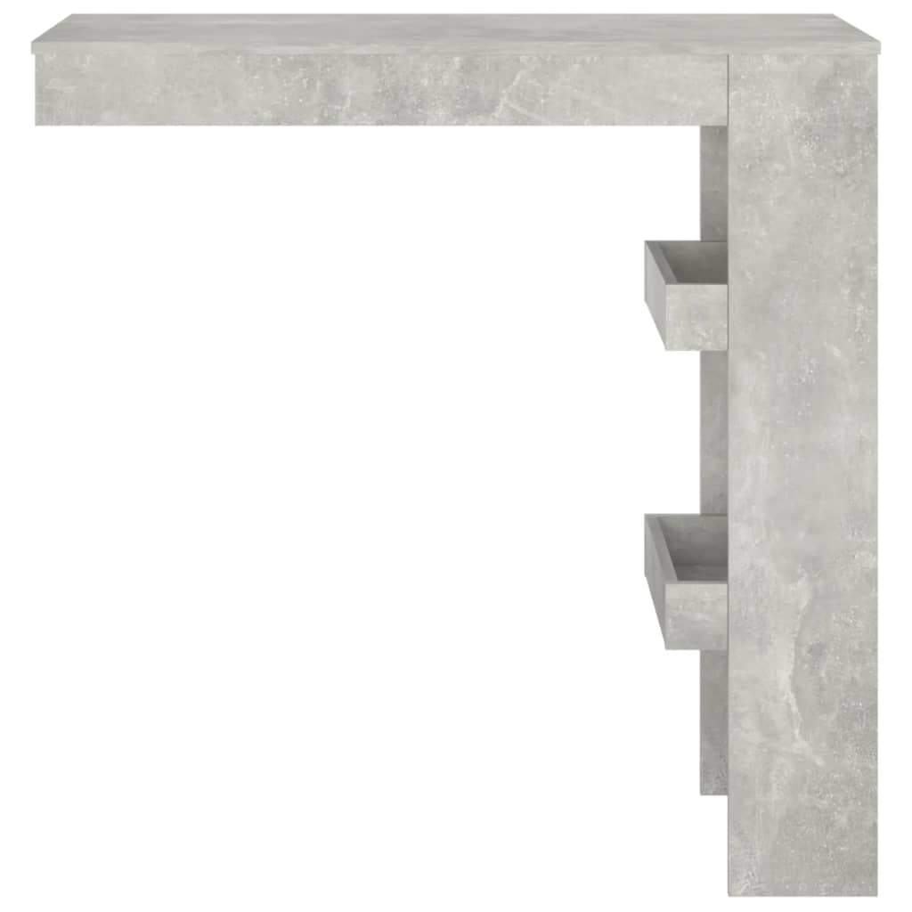 Table de bar murale Gris Béton 102x45x103,5cm Bois d'ingénierie - XIOS