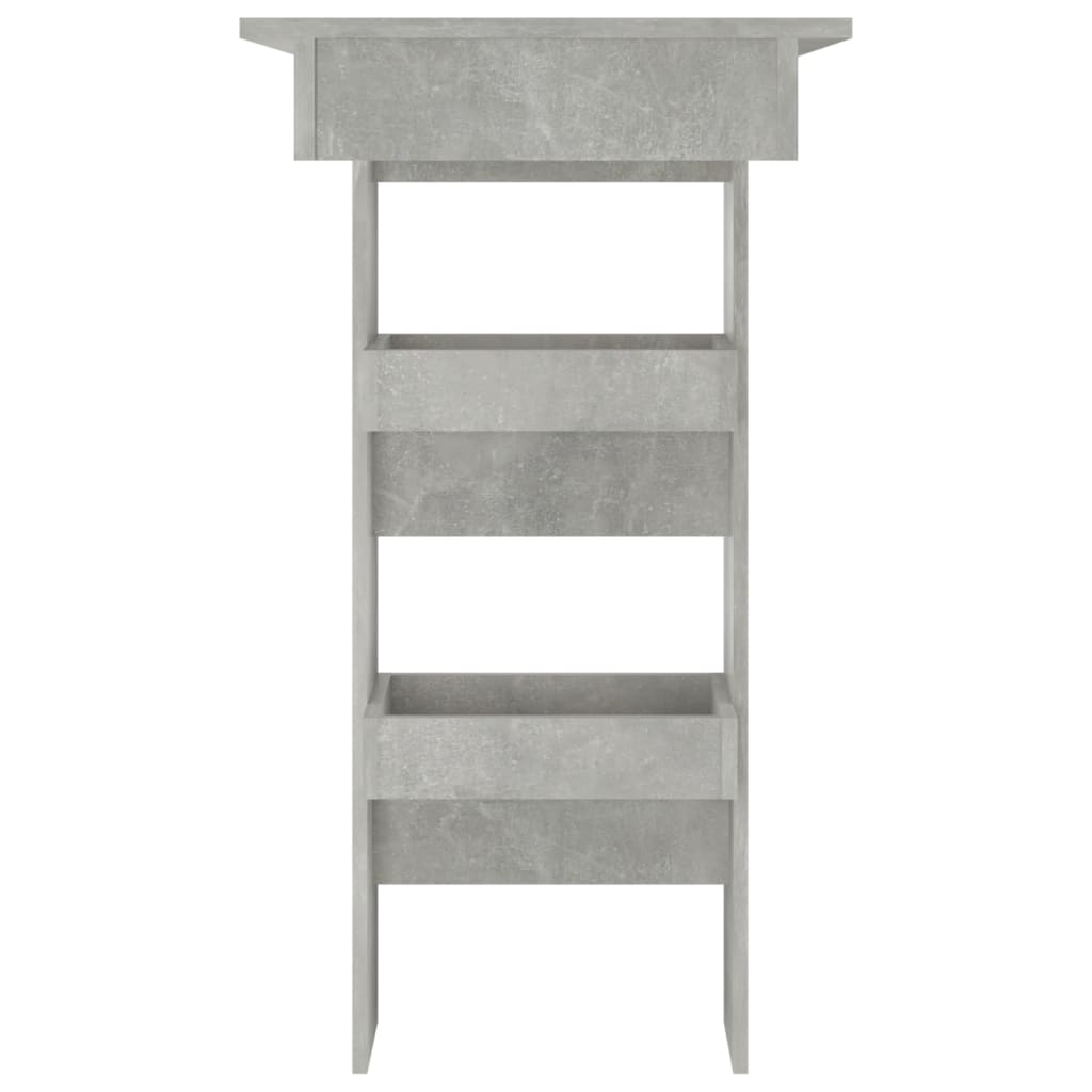 Table de bar murale Gris Béton 102x45x103,5cm Bois d'ingénierie - XIOS