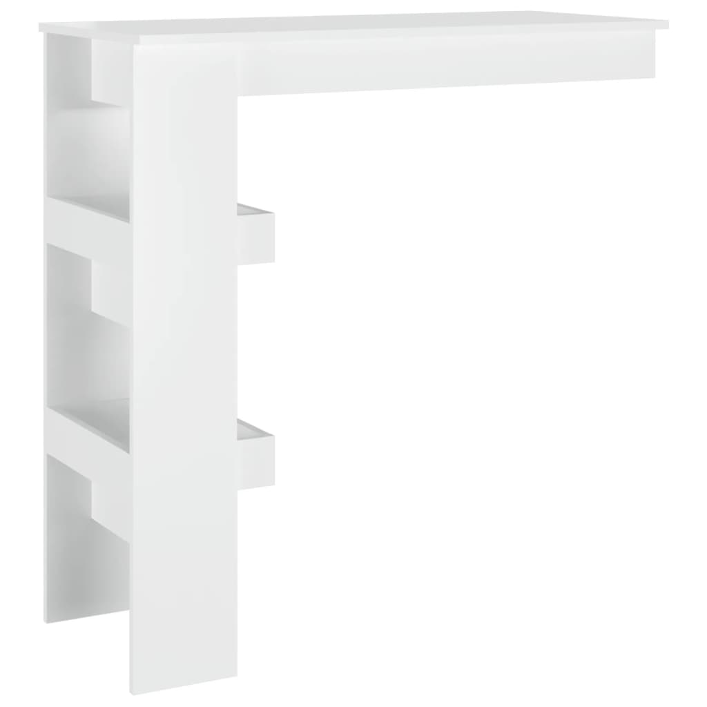 Table bar mural Blanc Brillant 102x45x103,5cm Bois d'ingénierie - XIOS
