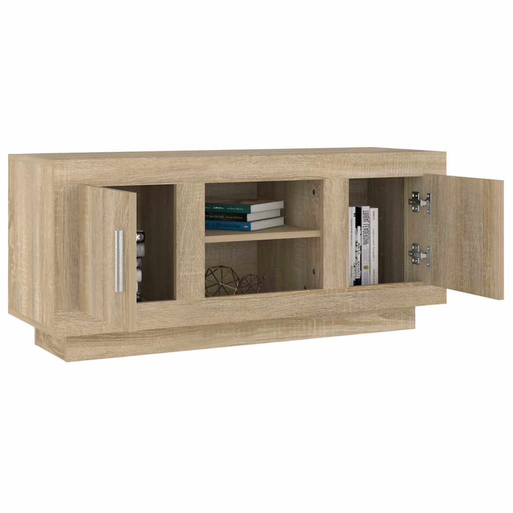 Meuble TV chêne sonoma 102x35x45 cm bois d'ingénierie - XIOS