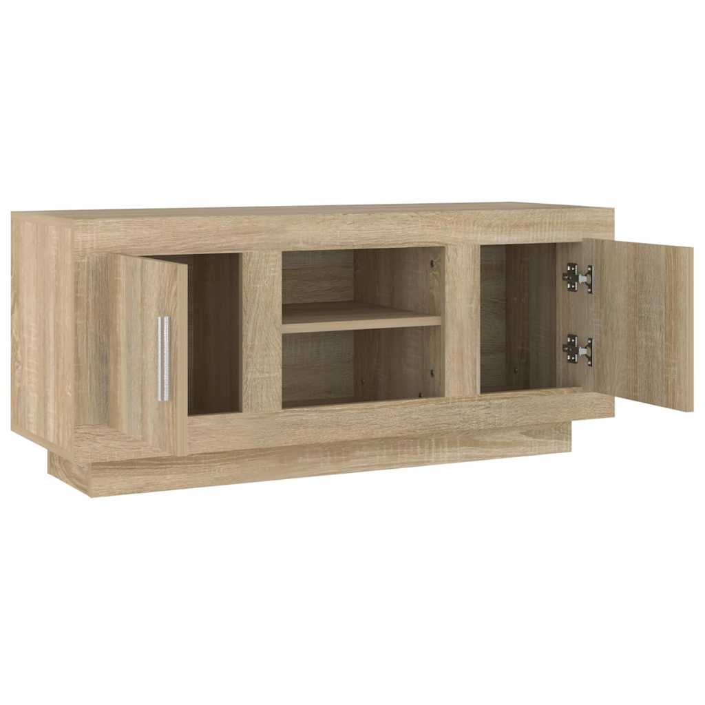 Meuble TV chêne sonoma 102x35x45 cm bois d'ingénierie - XIOS