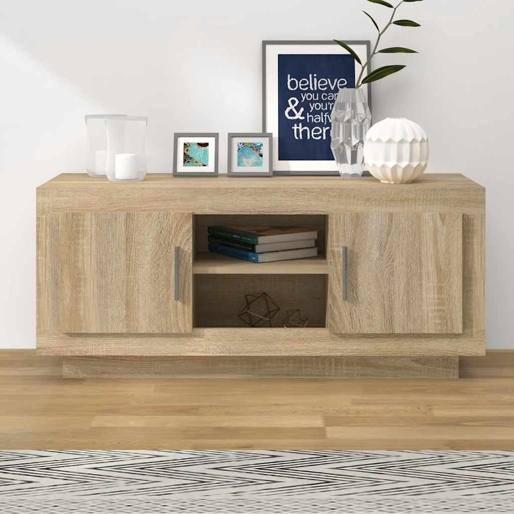 Meuble TV chêne sonoma 102x35x45 cm bois d'ingénierie - XIOS