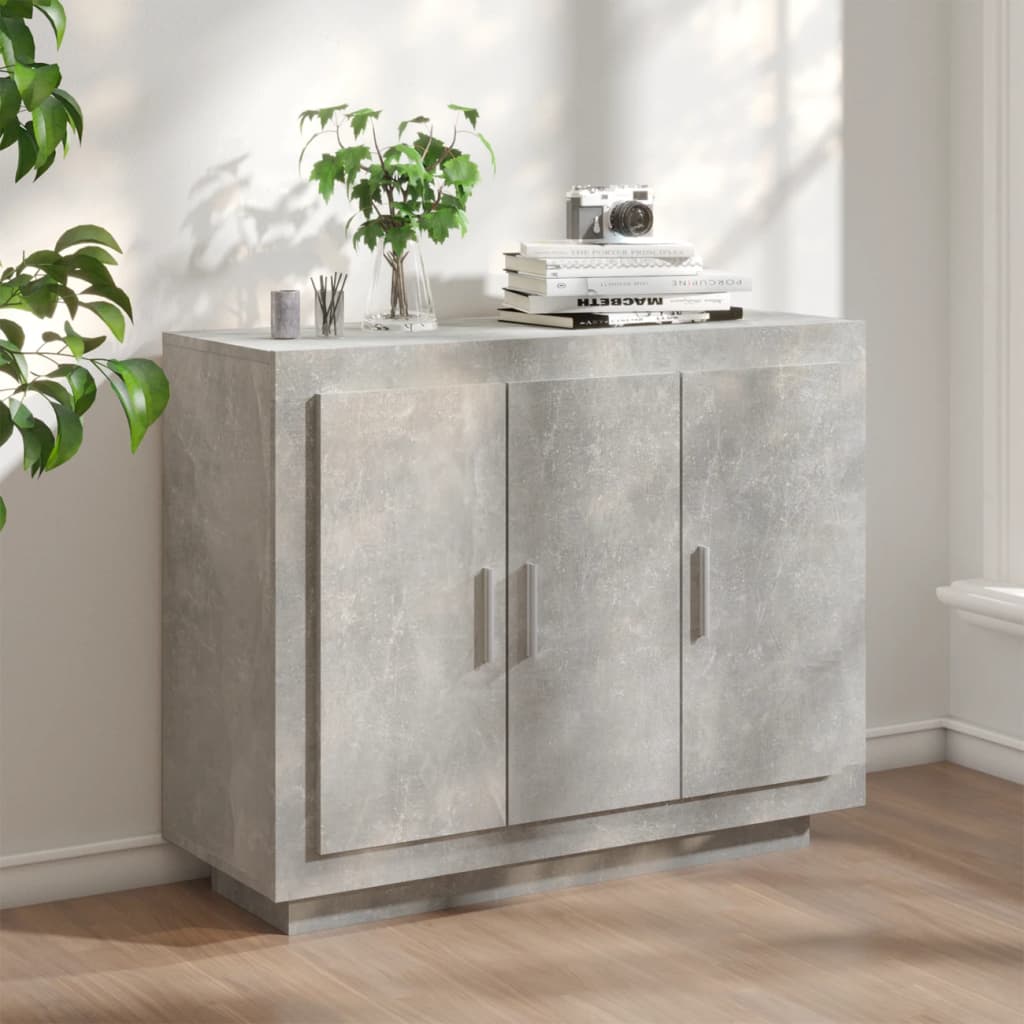 Buffet Gris béton 92x35x75 cm Bois d'ingénierie - XIOS
