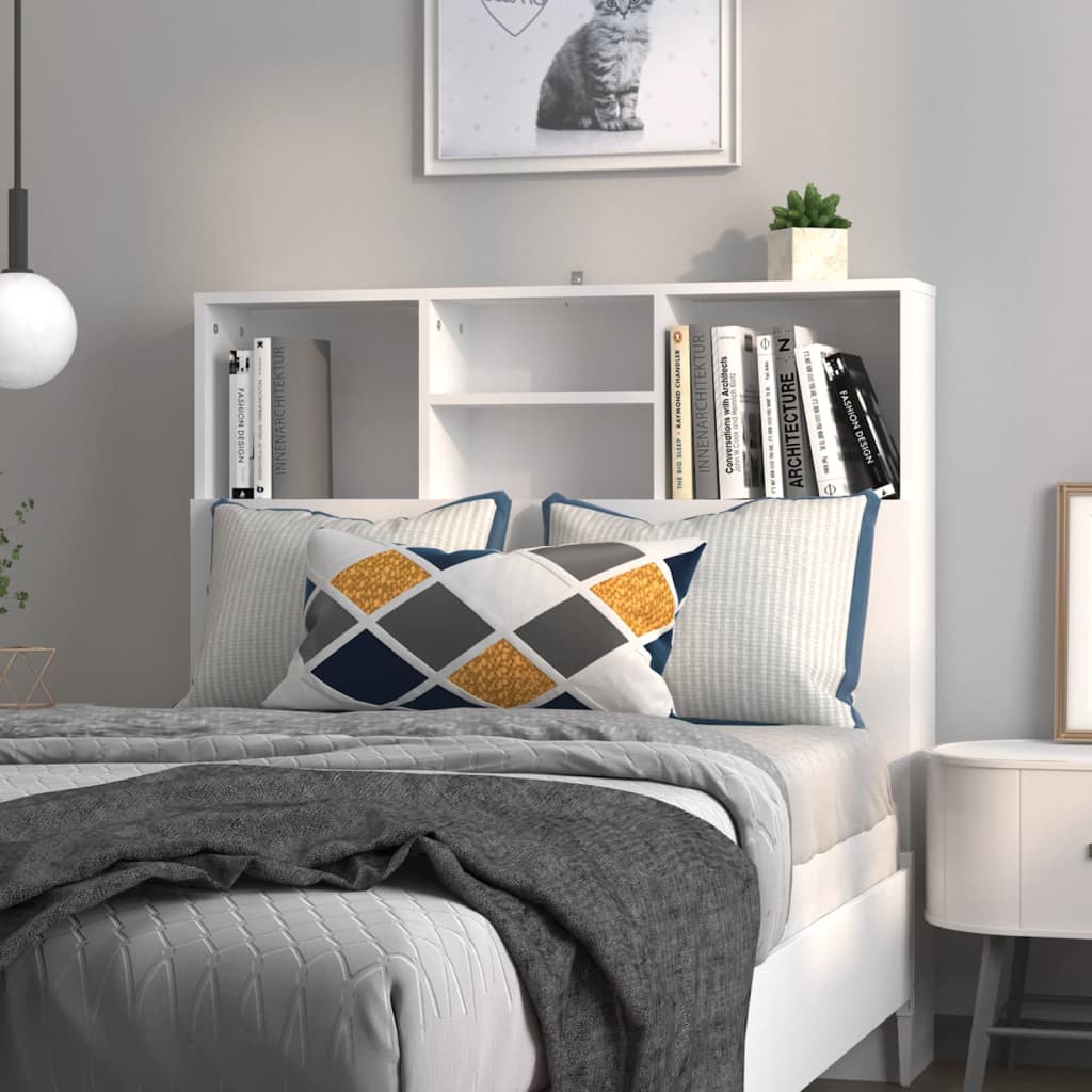 Armoire de tête de lit Blanc 100x19x103,5 cm - XIOS